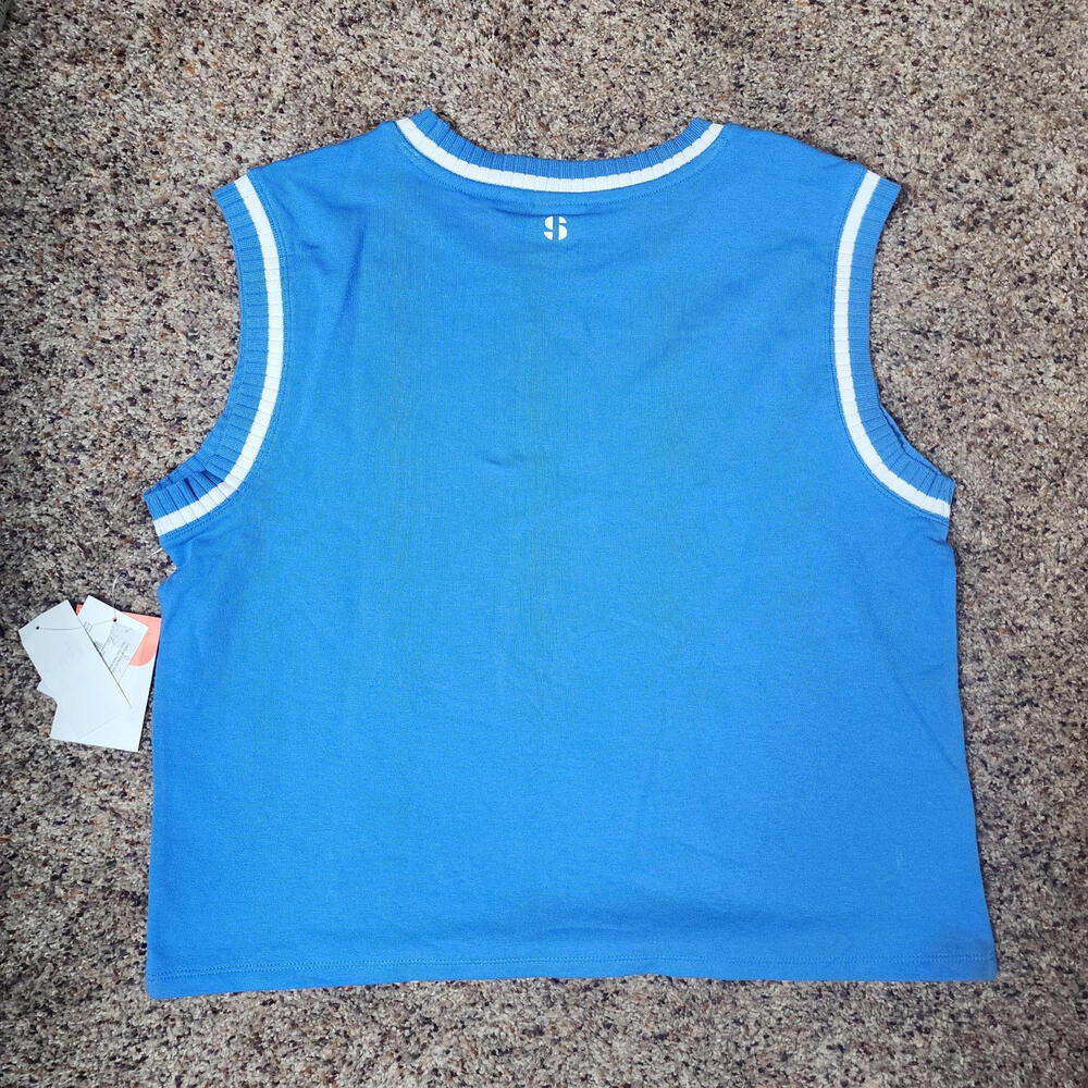 Women's Sports Illustrated Varsity Tank Top Bright Blue Size Large - Picture 2 of 6